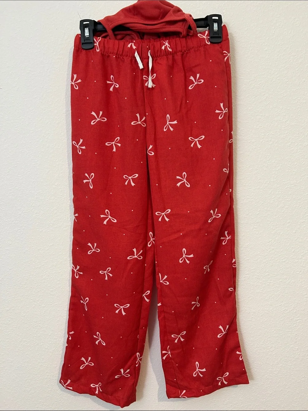 Carter's Red 'Merry' Tank & Bow-Print Pajama Pants Set